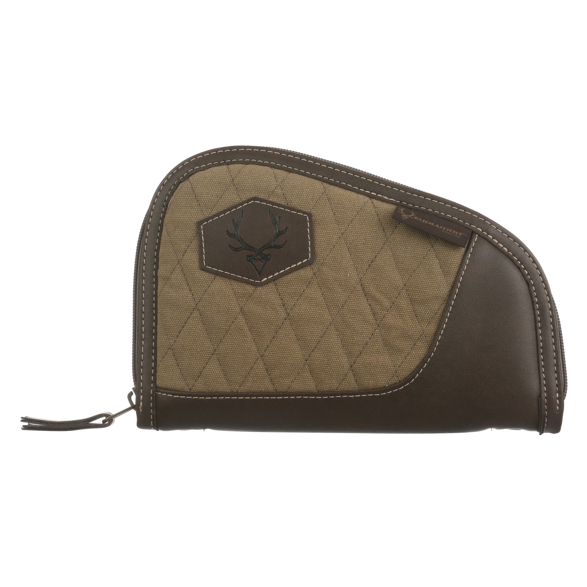 Evolution Outdoor President Series Pistol Case Model 8 in Brown with Antique Brass Accents