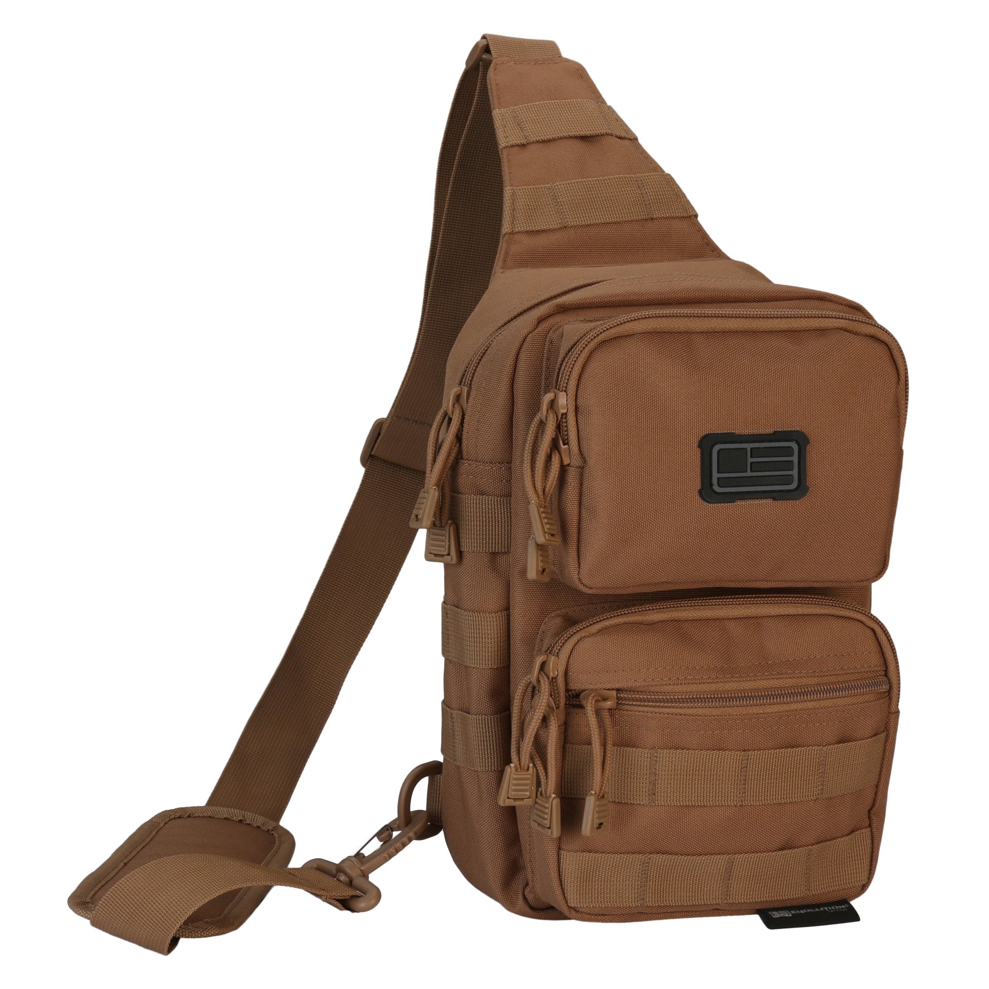 Evolution Outdoor EVODS Shoulder Sling Pack in Coyote - Compact Tactical Shoulder Bag with Multiple Compartments