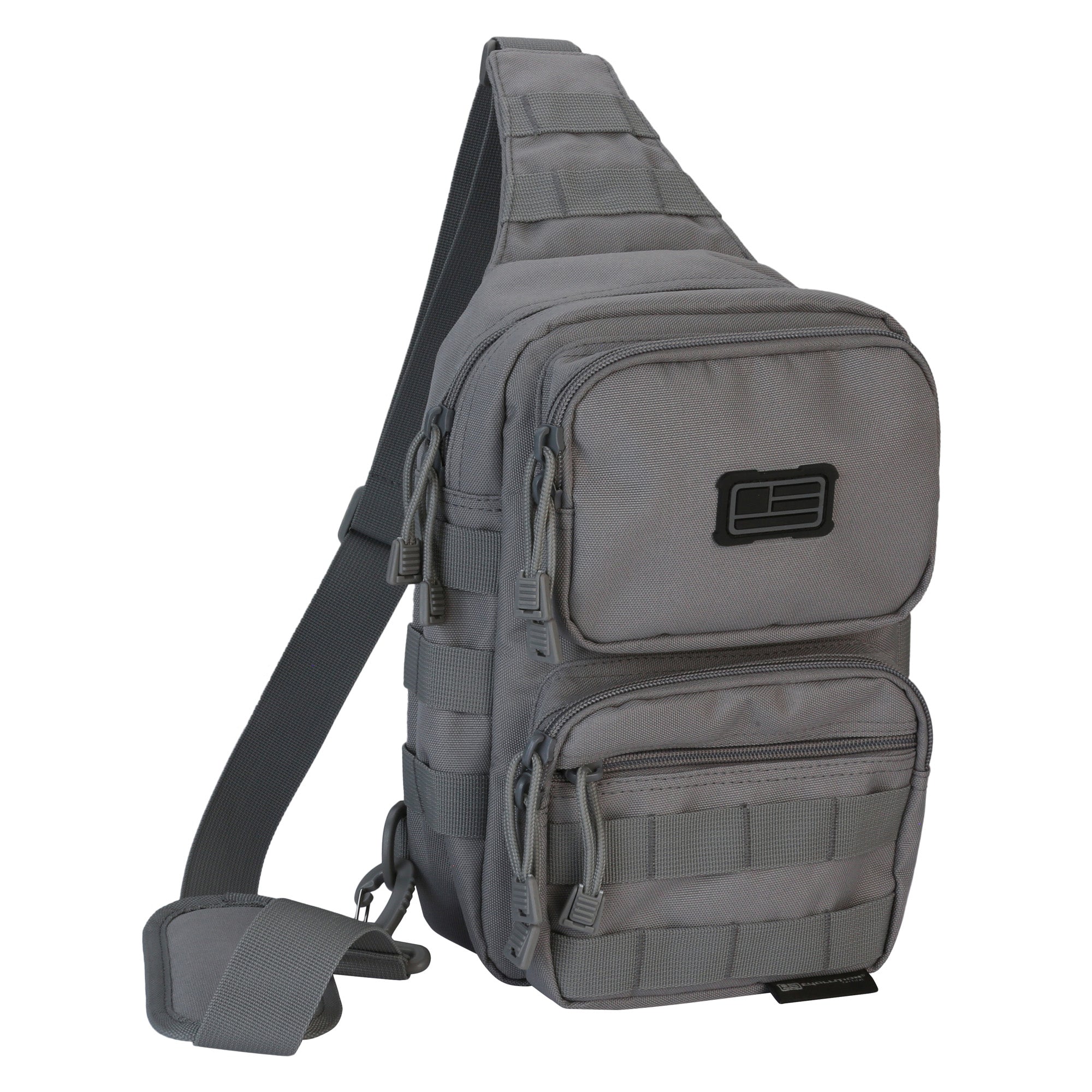 Evolution Outdoor EVODS Shoulder Sling Pack – Gray Polyester Tactical Shoulder Bag with Multiple Compartments