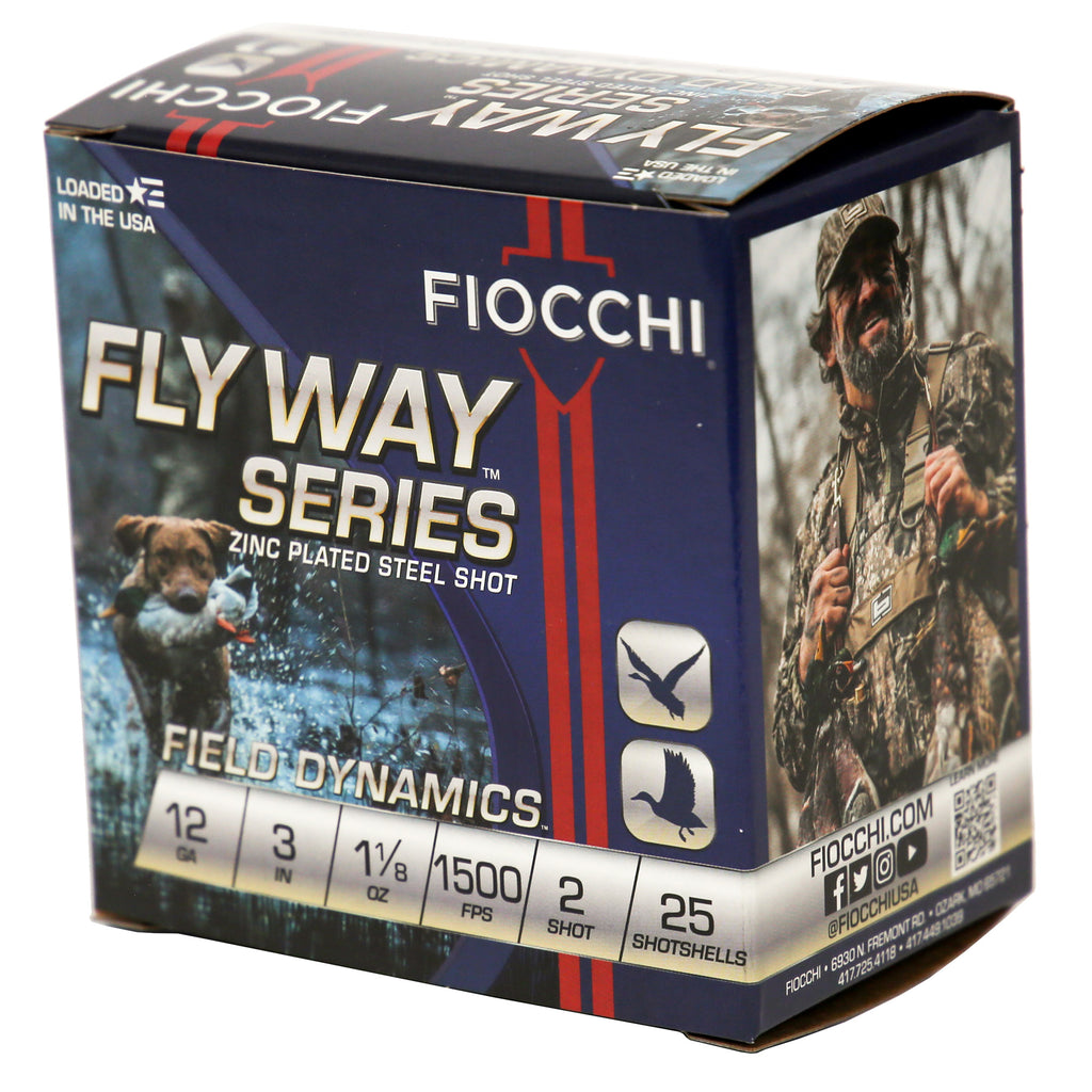 Fiocchi Ammunition Flyway Steel 12 Gauge #2 Shotshells – 25 Rounds per Box, 250 per Case