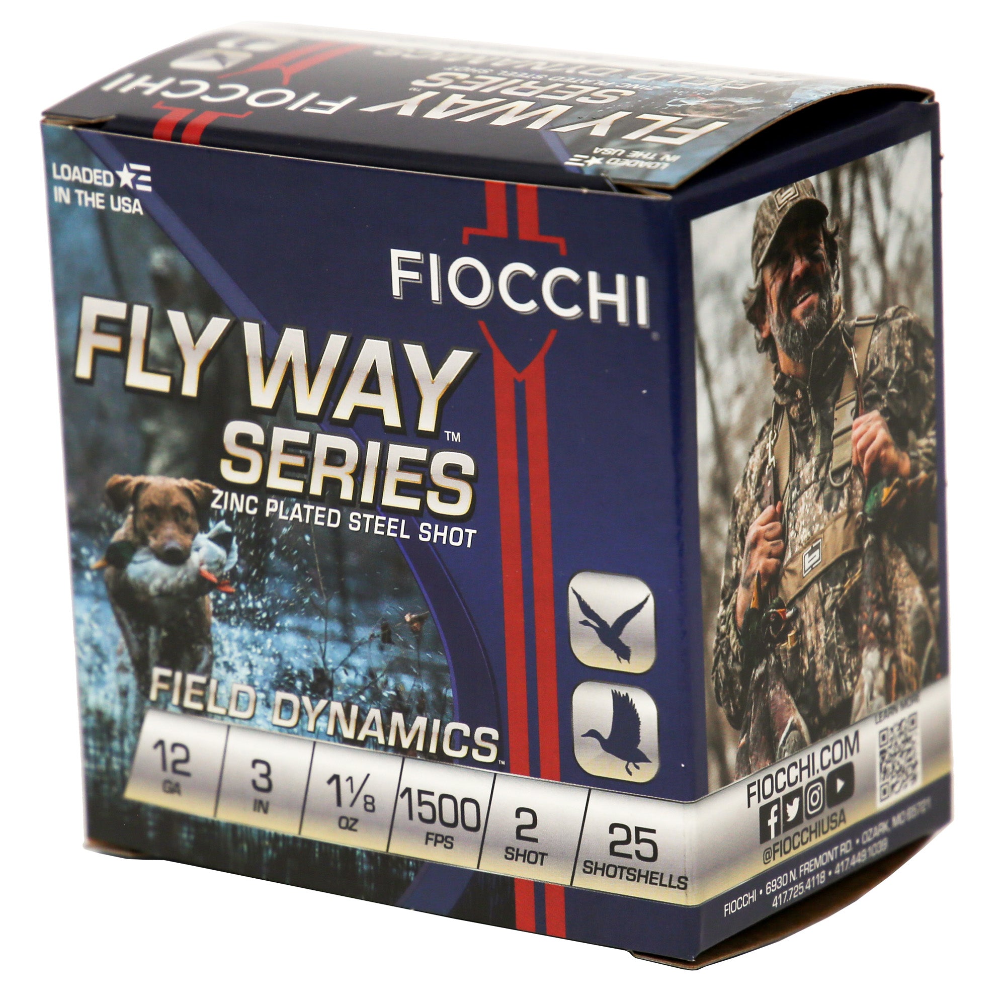 Fiocchi Ammunition Flyway Steel 12 Gauge #2 Shotshells – 25 Rounds per Box, 250 per Case