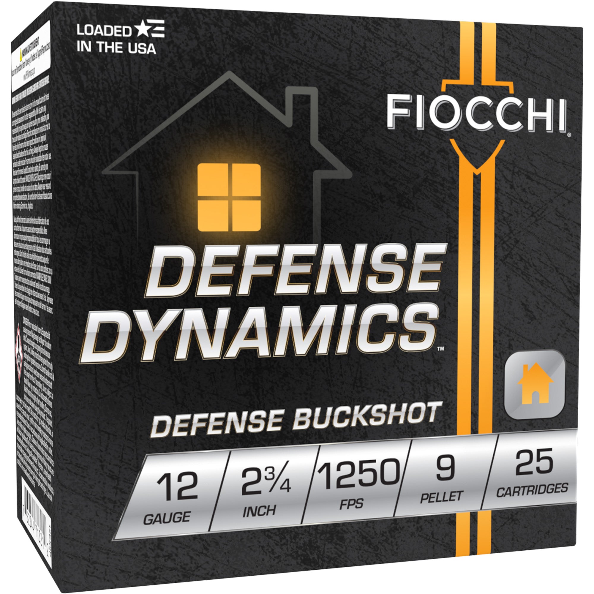 Fiocchi Defense Dynamics 12 Gauge 1 Buckshot Shotshells for Home Defense