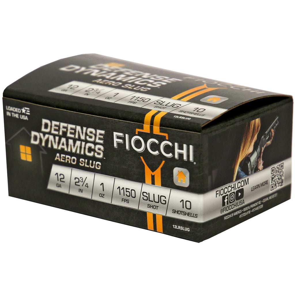 Fiocchi Ammunition 12 Gauge Aero Slug – Reliable 2.75 Inch Slugs for Defensive and Hunting Use