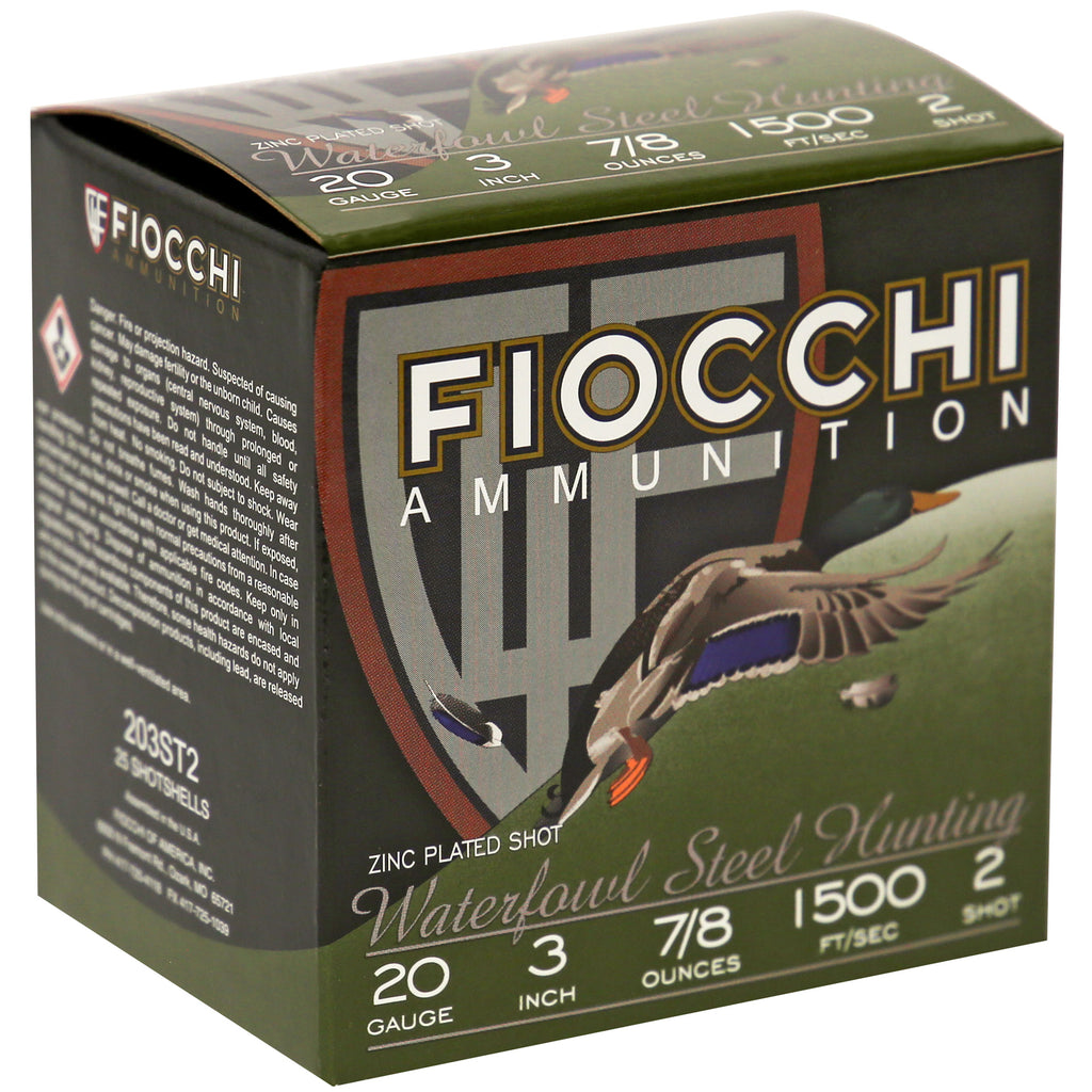Fiocchi Ammunition Flyway Steel 20 Gauge #2 Steel Shot Shotshells (25/250)