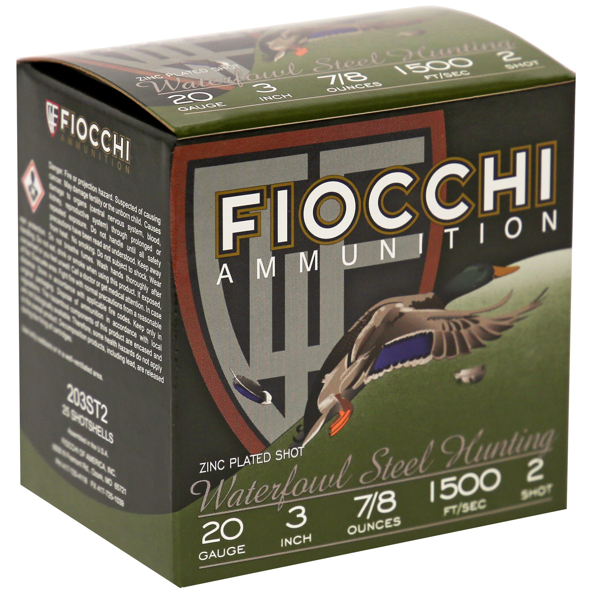 Fiocchi Ammunition Flyway Steel 20 Gauge #2 Steel Shot Shotshells (25/250)