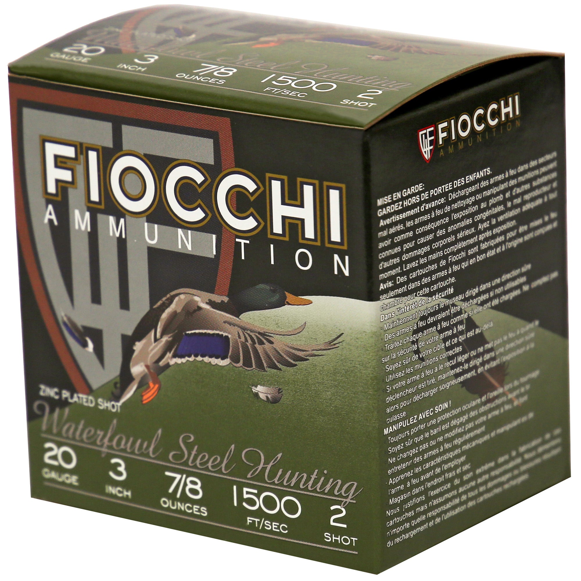 Fiocchi Ammunition Flyway Steel 20 Gauge #2 Steel Shot Shotshells (25/250)