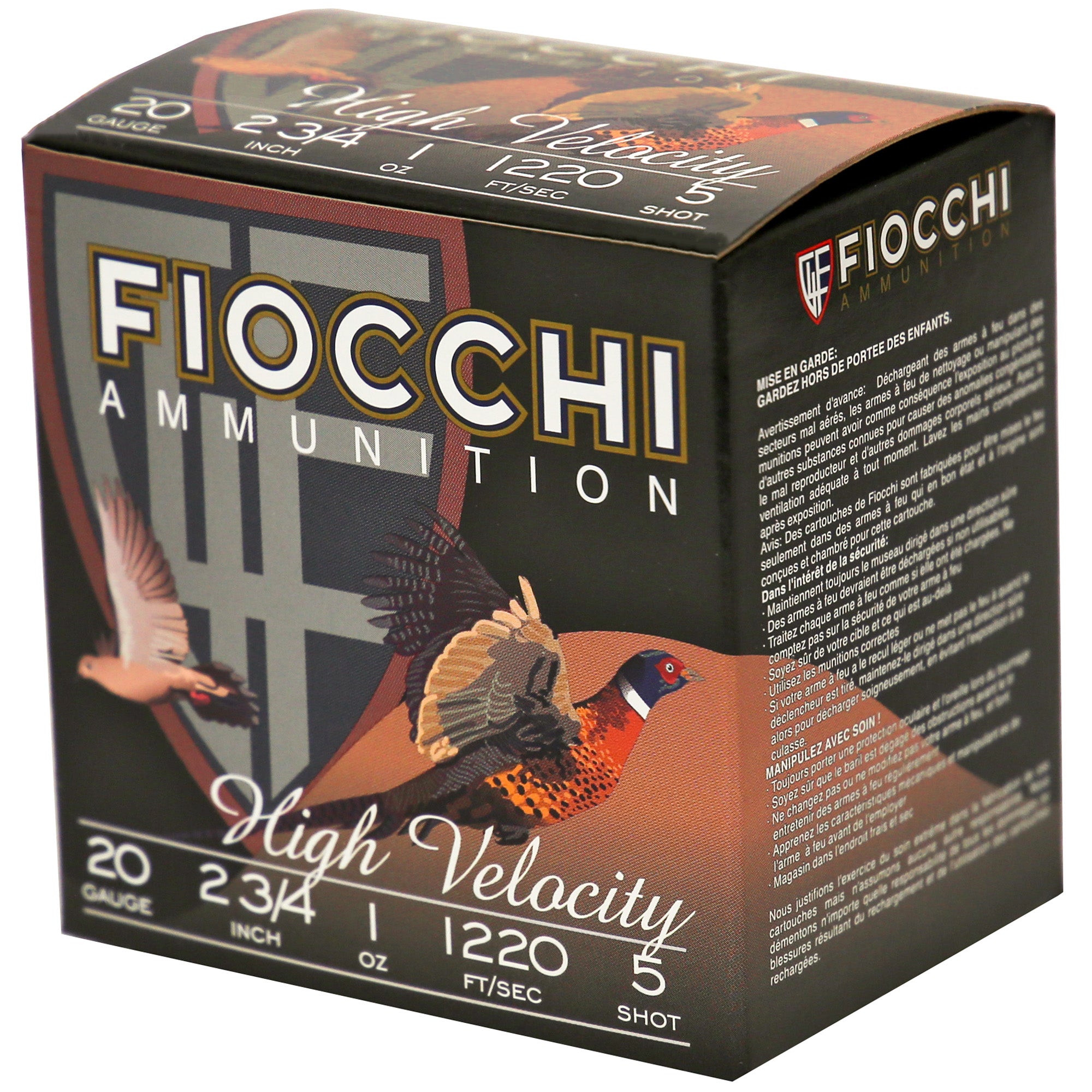 Fiocchi Ammunition 20 Gauge #5 Lead Hunting Shotshells - 25 Rounds per Box
