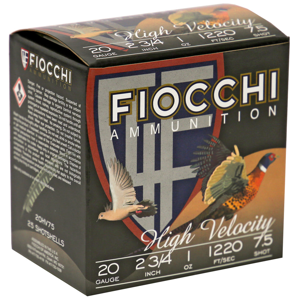 Fiocchi Ammunition 20 Gauge #7.5 Lead Hunting Shotshells (25 Rounds per Box)