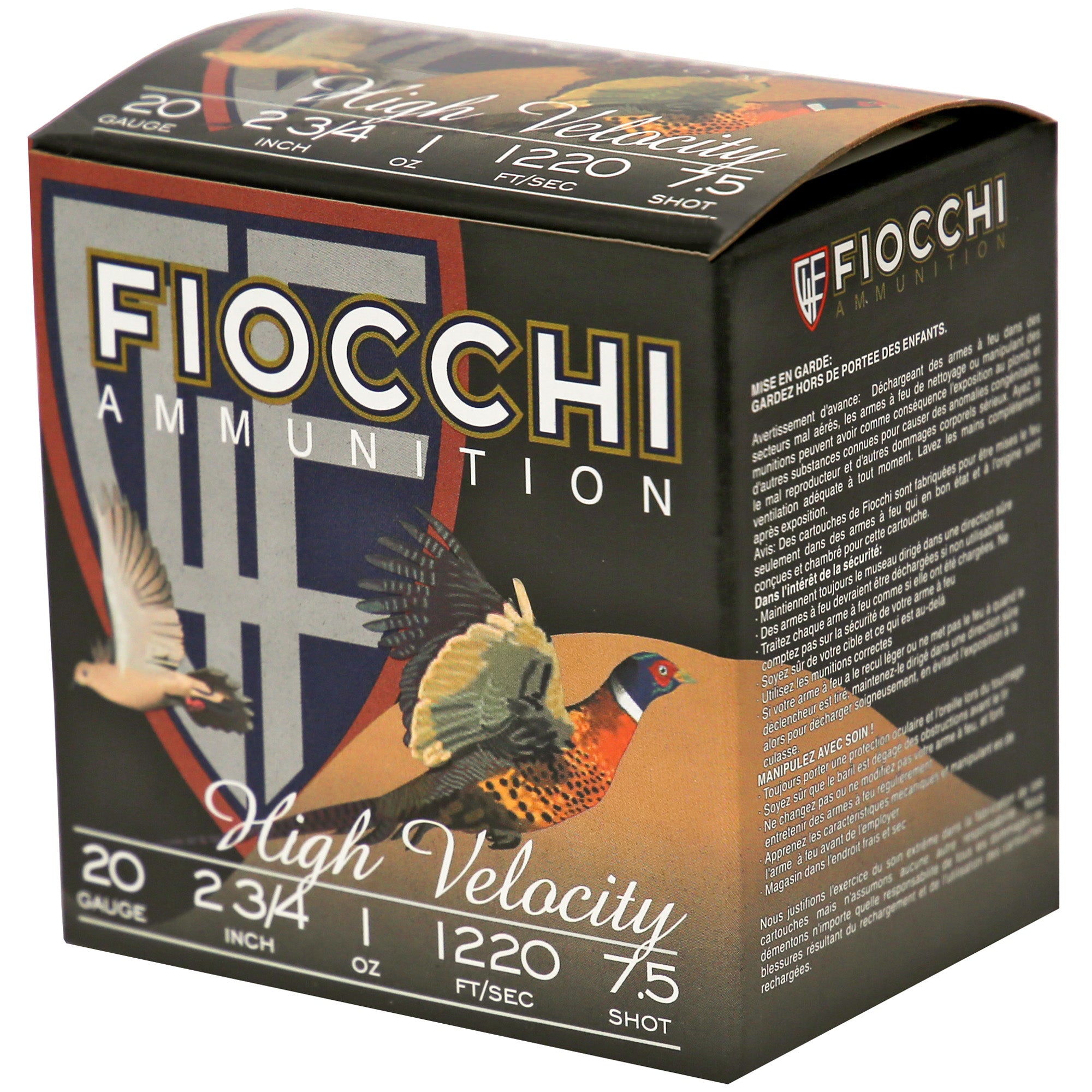 Fiocchi Ammunition 20 Gauge #7.5 Lead Hunting Shotshells (25 Rounds per Box)