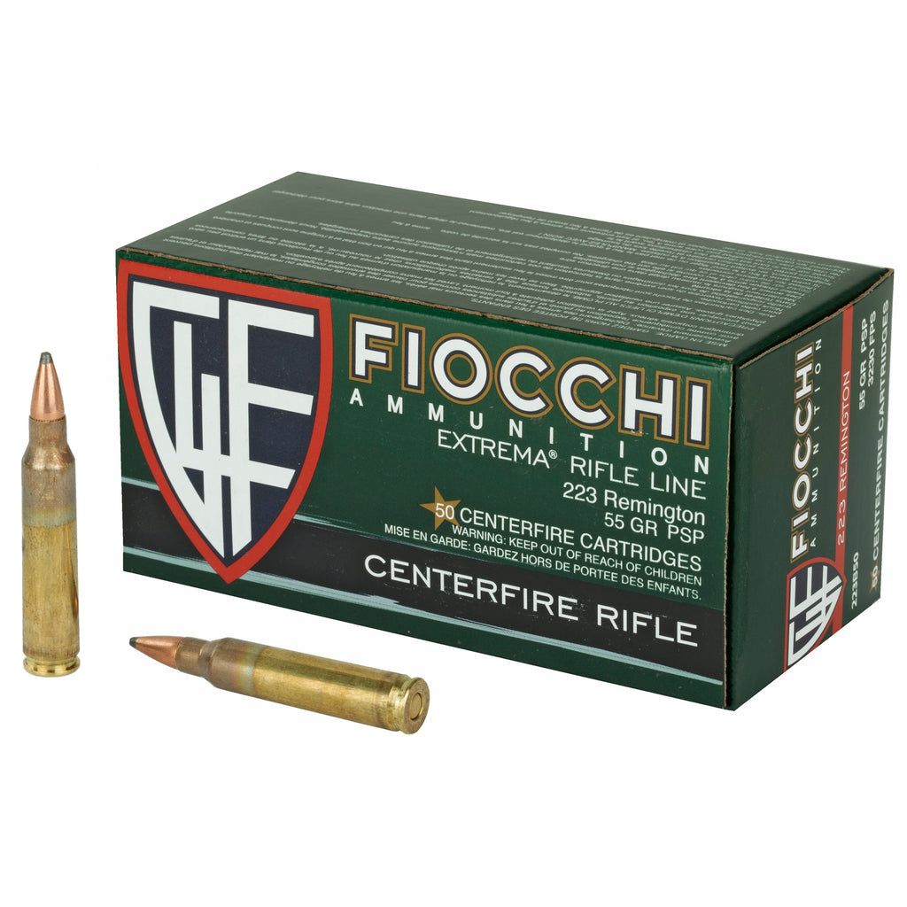 Fiocchi Ammunition 223 Remington 55 Grain Pointed Soft Point - 50 Rounds per Box