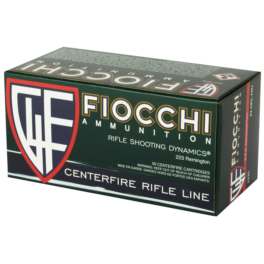 Fiocchi Ammunition 223 Remington 62 Grain FMJ Boat Tail – Reliable Range and Competition Ammo