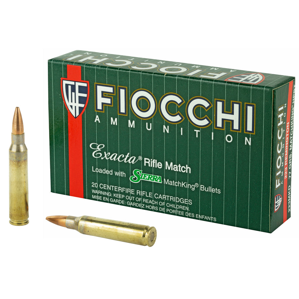 Fiocchi Ammunition 223 Remington 77 Grain Boat Tail Hollow Point - Fiocchi Rifle Model (20 Rounds)