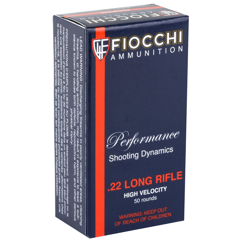 Fiocchi Ammunition 22LR 40 Grain Copper Plated Round Nose Rimfire Ammo, 50 Rounds per Box