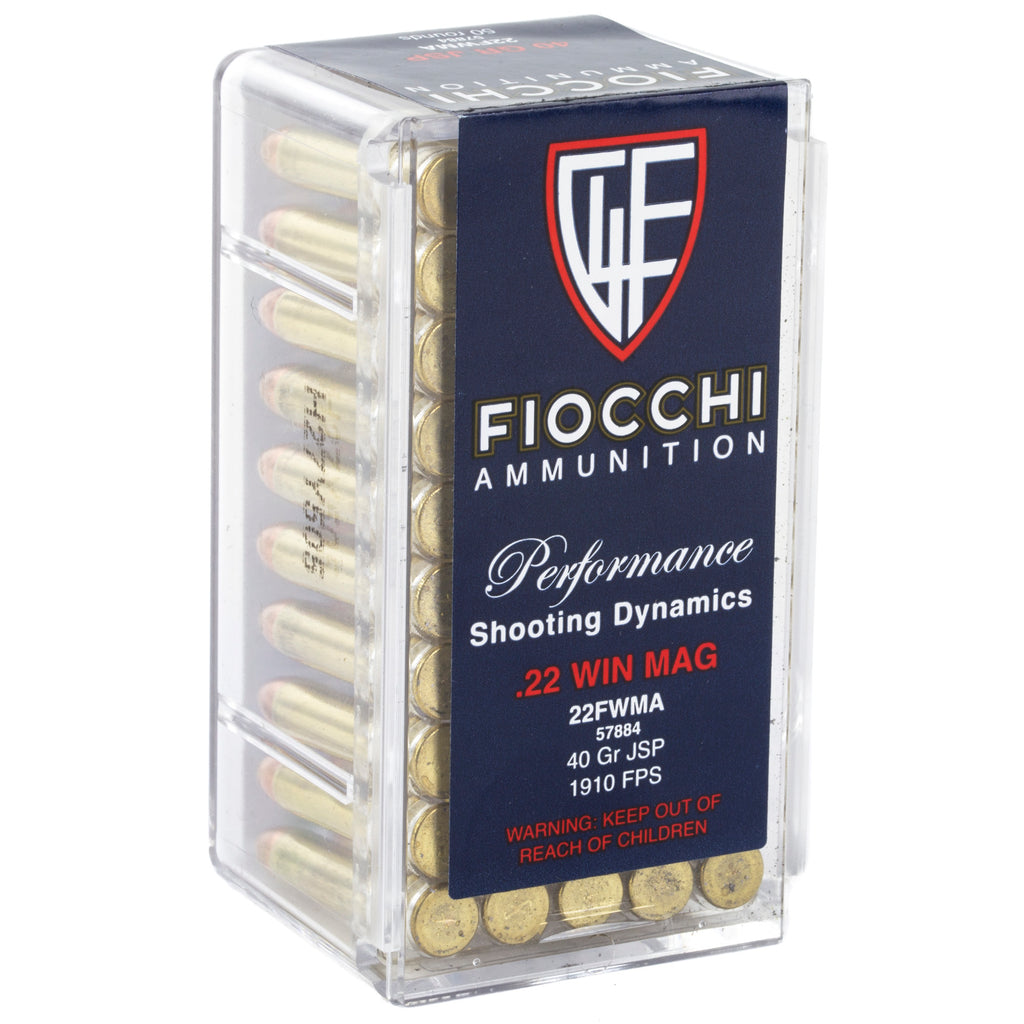 Fiocchi Ammunition 22WMR 40-Grain Jacketed Soft Point – Ideal for Small Game Hunting