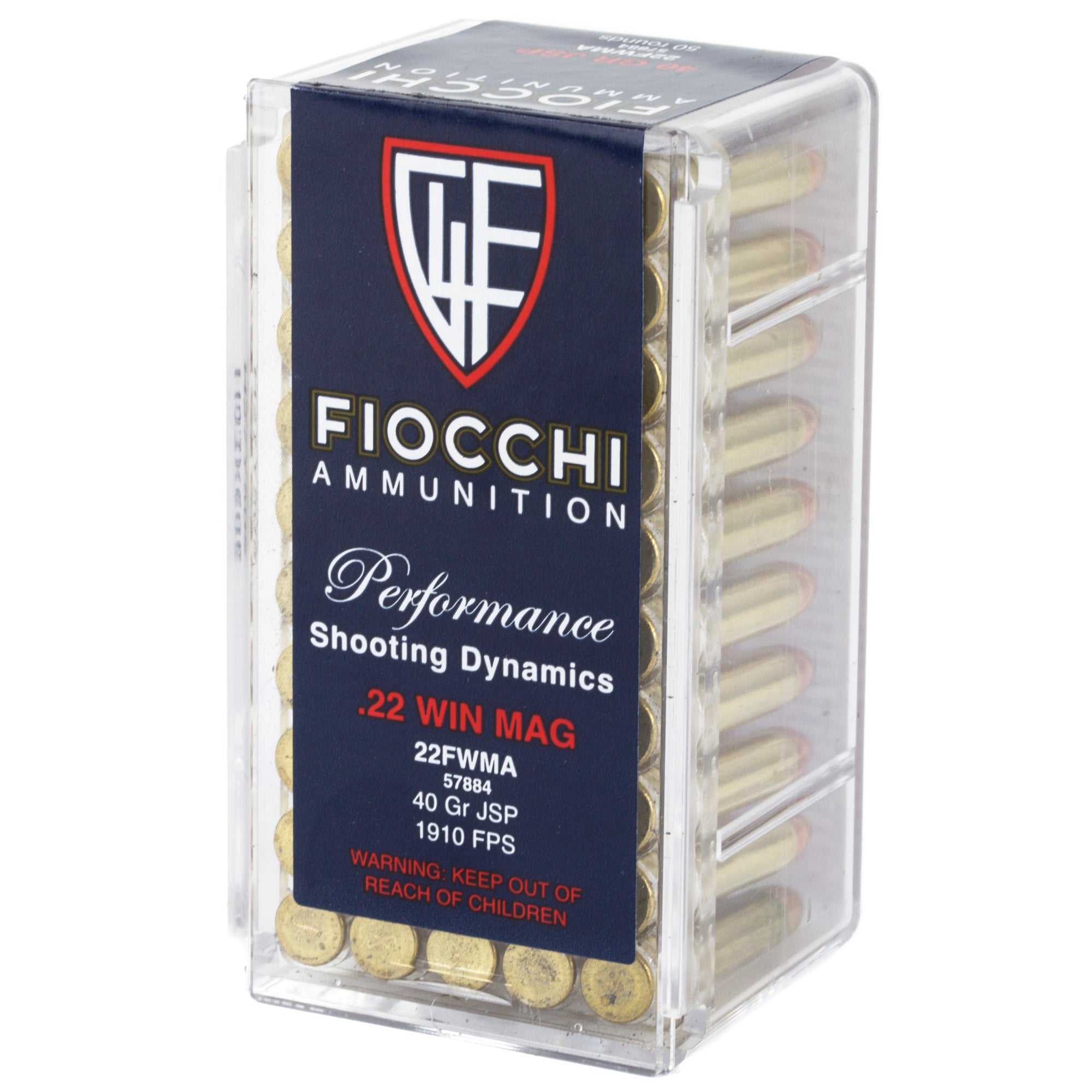 Fiocchi Ammunition 22WMR 40-Grain Jacketed Soft Point – Ideal for Small Game Hunting