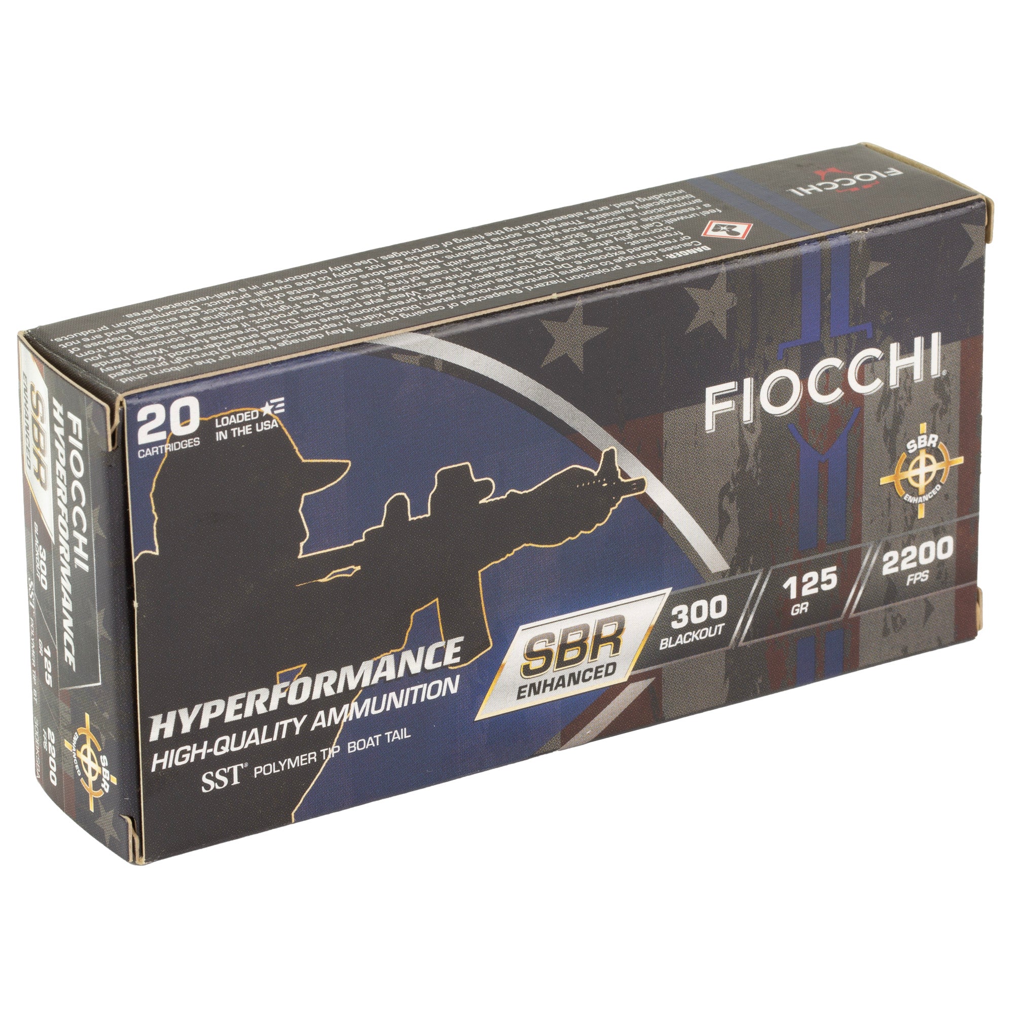 Fiocchi Ammunition Hyperformance SBR 300 Blackout 125 Grain SST - 20 Rounds per Box