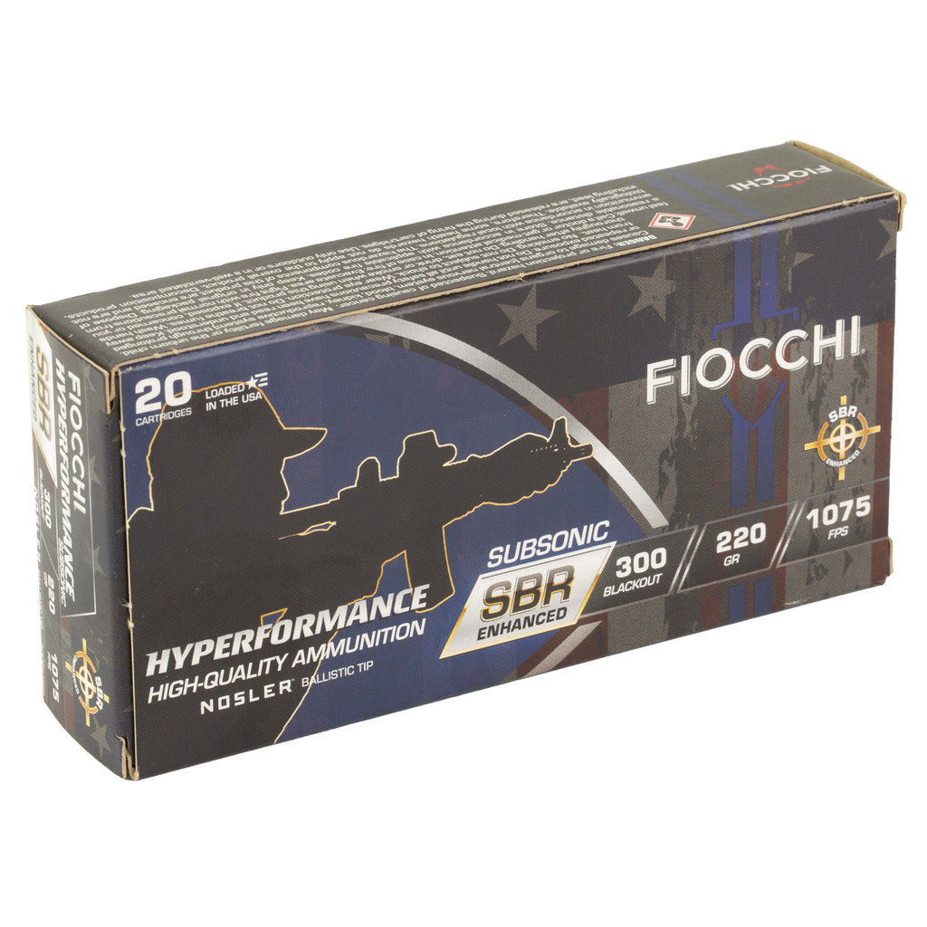 Fiocchi Ammunition Hyperformance SBR 300 Blackout 220-Grain Boat Tail – 20 Rounds Per Box