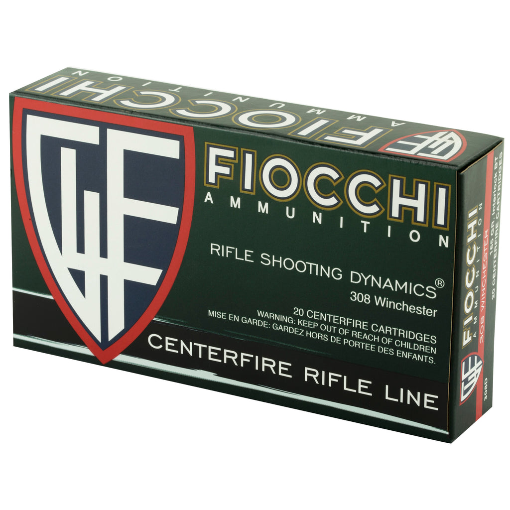 Fiocchi Ammunition 308 Winchester 165-Grain InterLock Rifle Ammo - 20 Rounds per Box