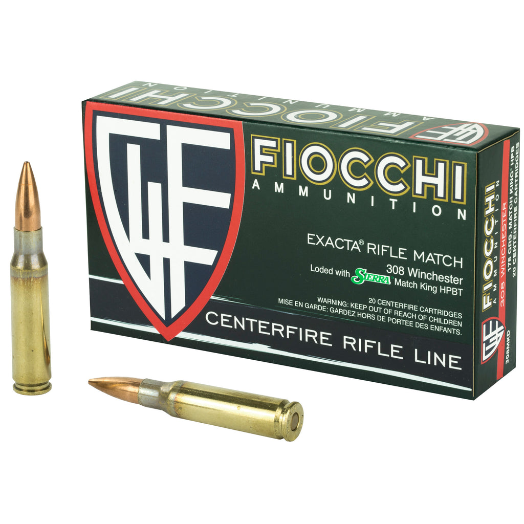 Fiocchi Ammunition 308 Winchester 175-Grain Boat Tail Hollow Point - 20 Rounds
