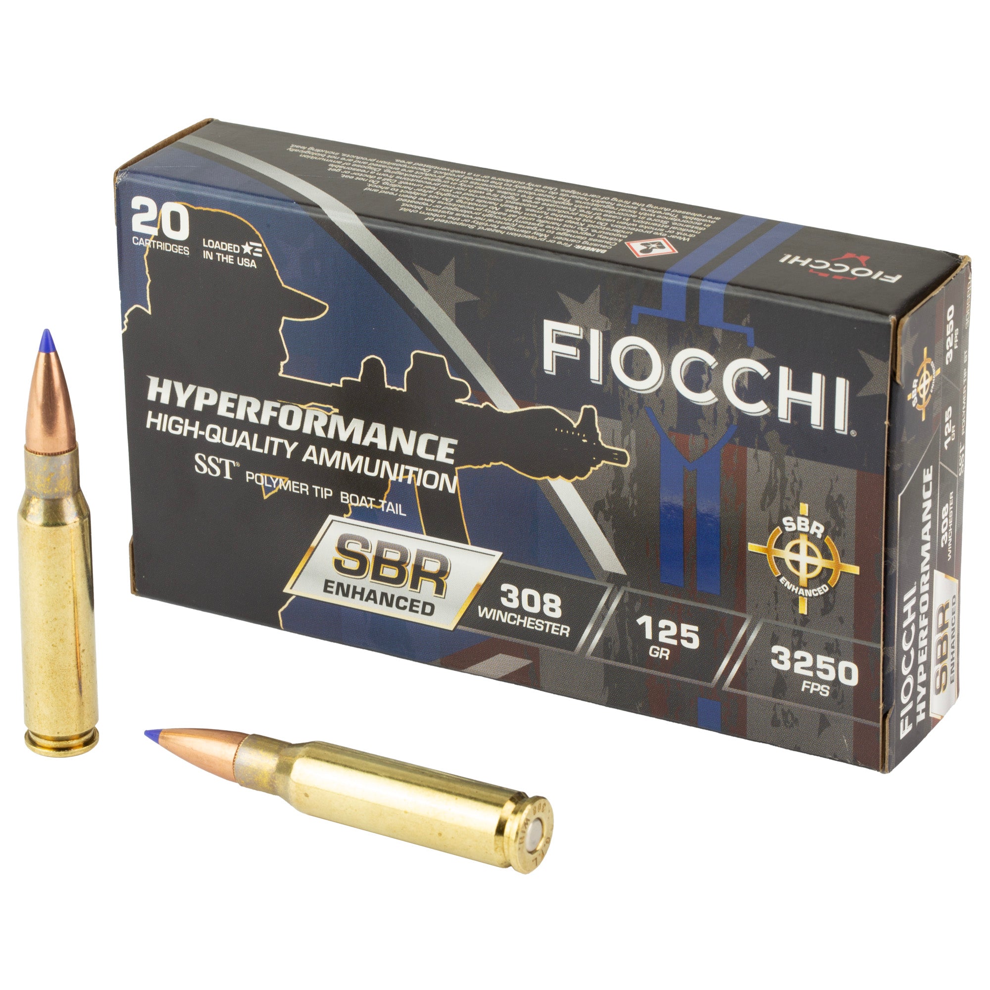 Fiocchi Ammunition Hyperformance SBR 308 Winchester 125 Grain SST – Short Barrel Rifle & Suppressor Friendly