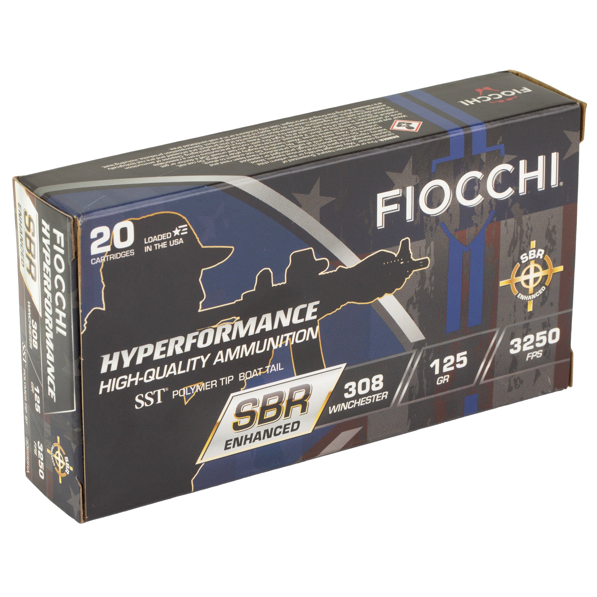 Fiocchi Ammunition Hyperformance SBR 308 Winchester 125 Grain SST – Short Barrel Rifle & Suppressor Friendly