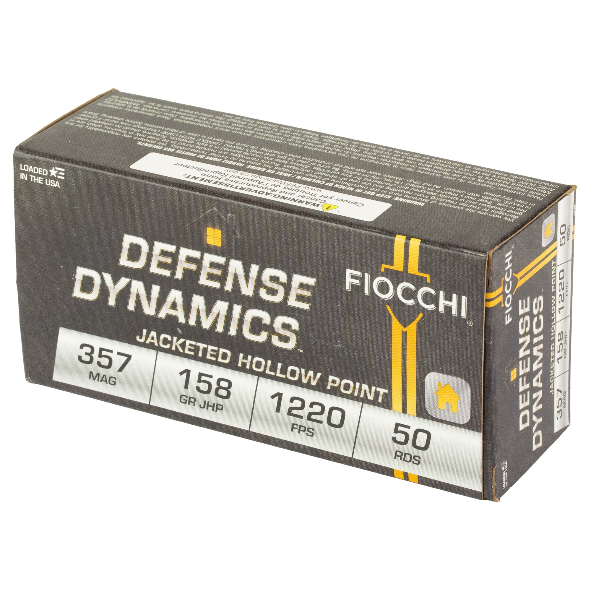 Fiocchi Defense Dynamics .357 Magnum 158-Grain Hollow Point Ammunition (50 Rounds per Box)