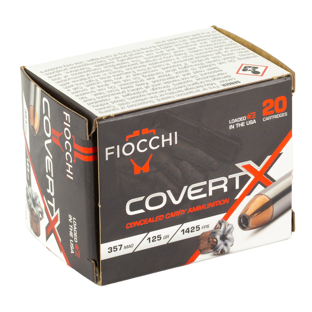 Fiocchi Ammunition Covert X .357 Magnum 125 Grain Hollow Point Ammunition - 20 Rounds per Box