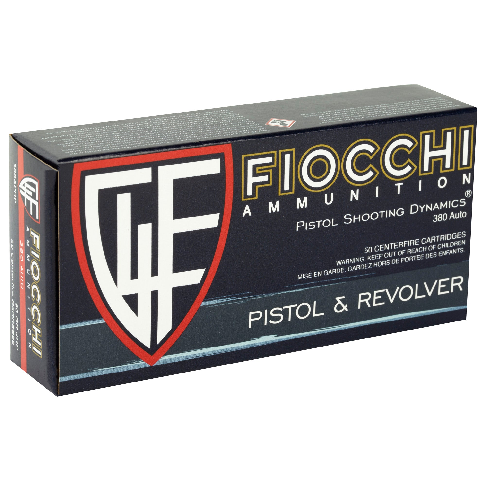 Fiocchi Ammunition 380 ACP 90-Grain Hollow Point Centerfire Pistol Cartridges