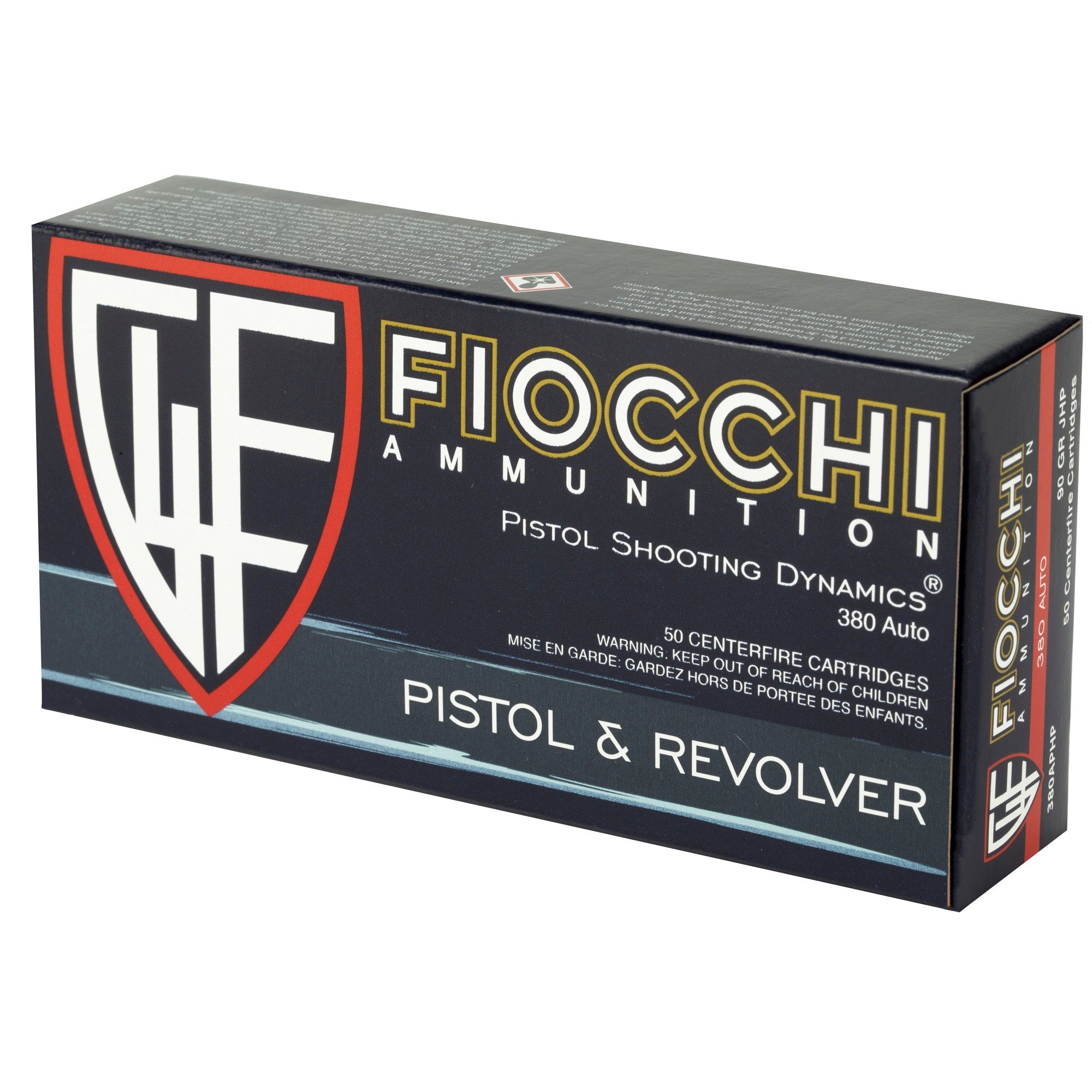 Fiocchi Ammunition 380 ACP 90-Grain Hollow Point Centerfire Pistol Cartridges