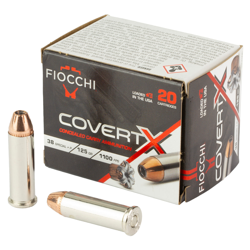 Fiocchi Ammunition Covert X 38 Special 125 Grain Hollow Point Ammo