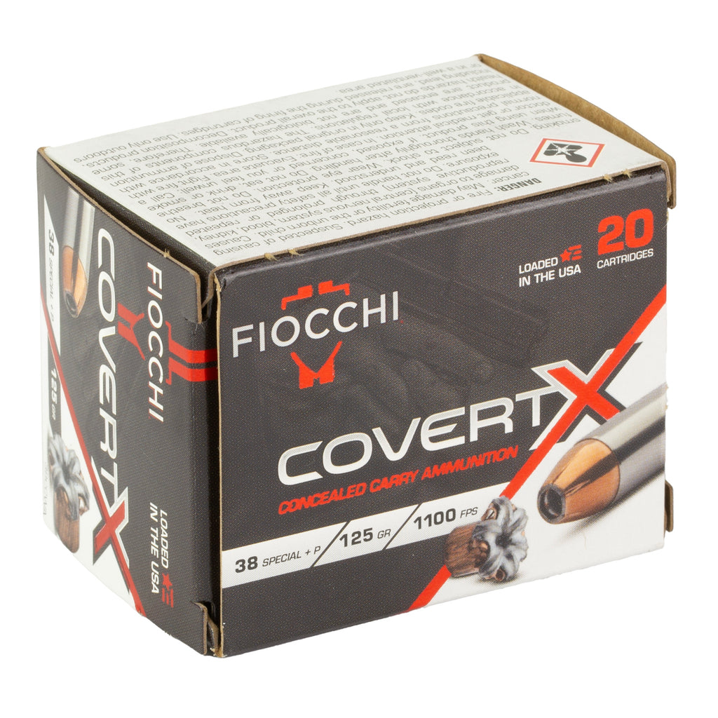 Fiocchi Ammunition Covert X 38 Special 125 Grain Hollow Point Ammo