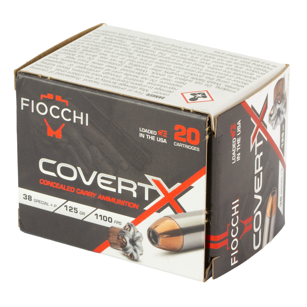 Fiocchi Ammunition Covert X 38 Special 125 Grain Hollow Point Ammo
