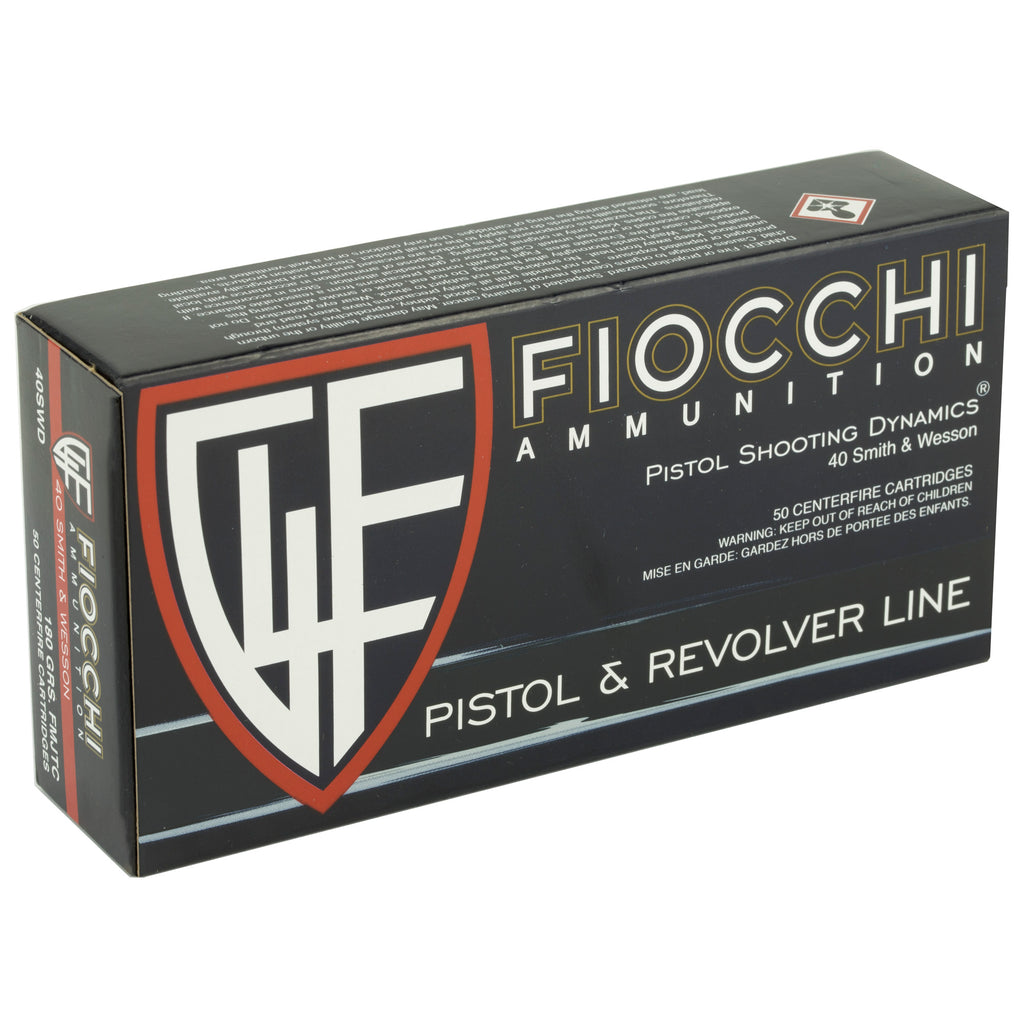 Fiocchi Ammunition 40 S&W 180 Grain FMJ Centerfire Pistol Ammo
