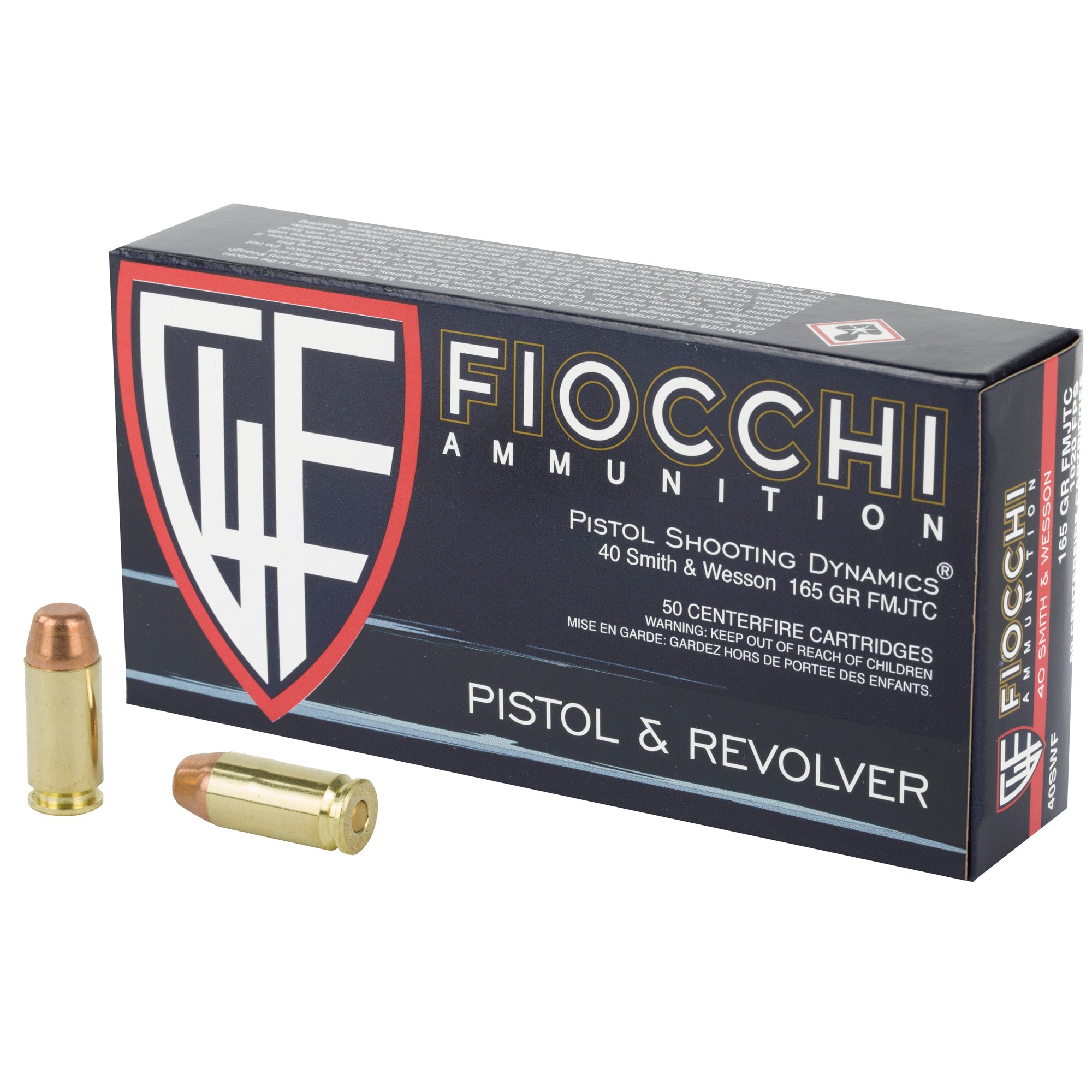 Fiocchi Ammunition 40 S&W Full Metal Jacket 165 Grain – Reliable Range & Target Ammo