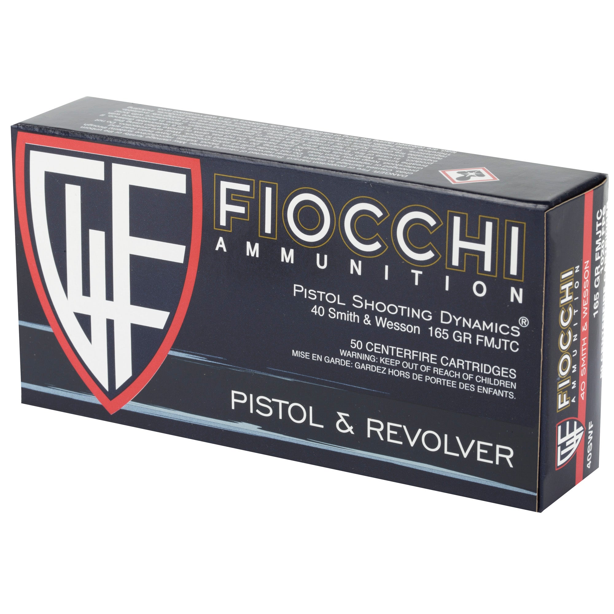 Fiocchi Ammunition 40 S&W Full Metal Jacket 165 Grain – Reliable Range & Target Ammo