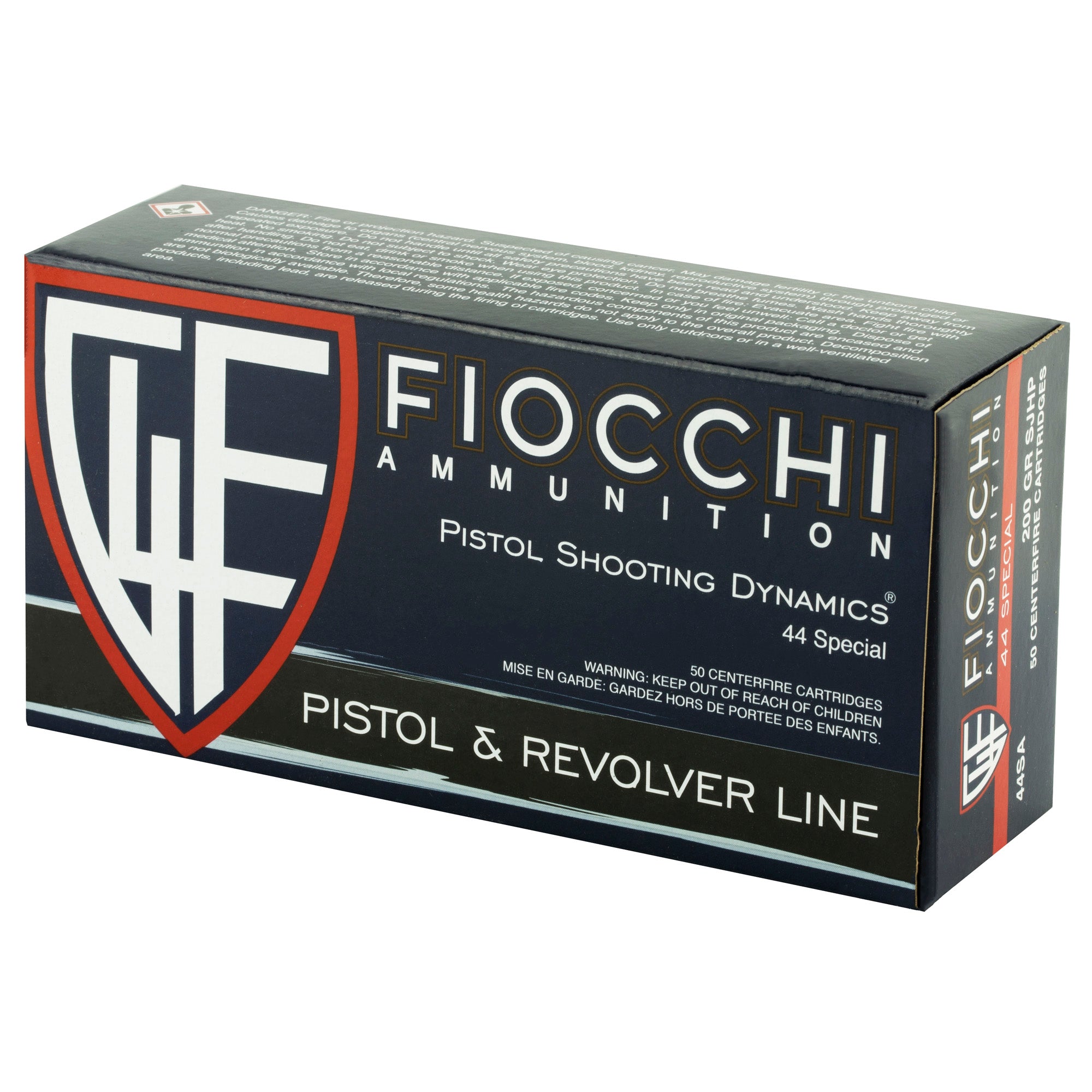 Fiocchi Ammunition 44 Special 200-Grain Semi-Jacketed Hollow Point - 50 Rounds per Box, 500 per Case