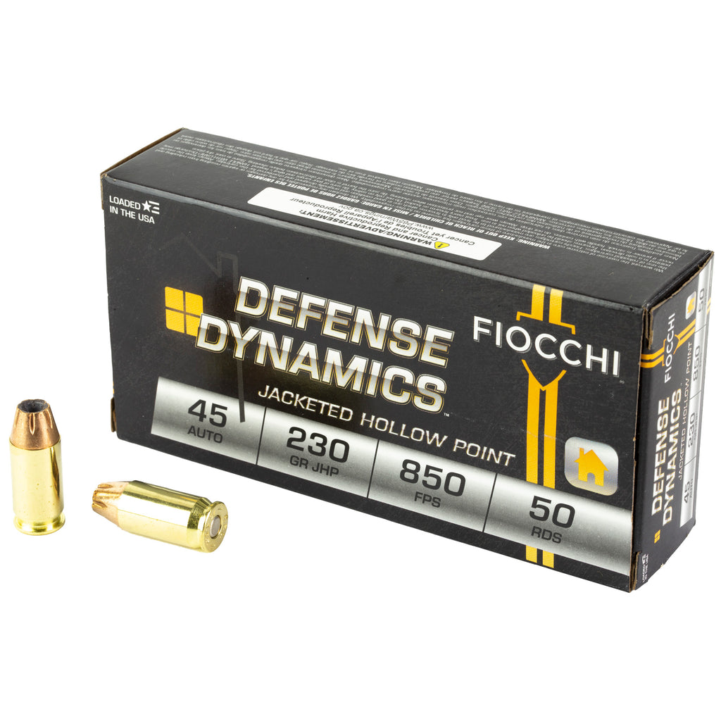 Fiocchi Ammunition 45ACP 230-Grain Hollow Point Cartridges - Pack of 50 / Case of 500