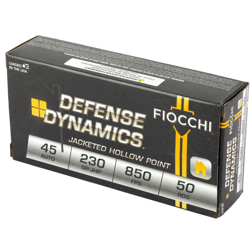 Fiocchi Ammunition 45ACP 230-Grain Hollow Point Cartridges - Pack of 50 / Case of 500