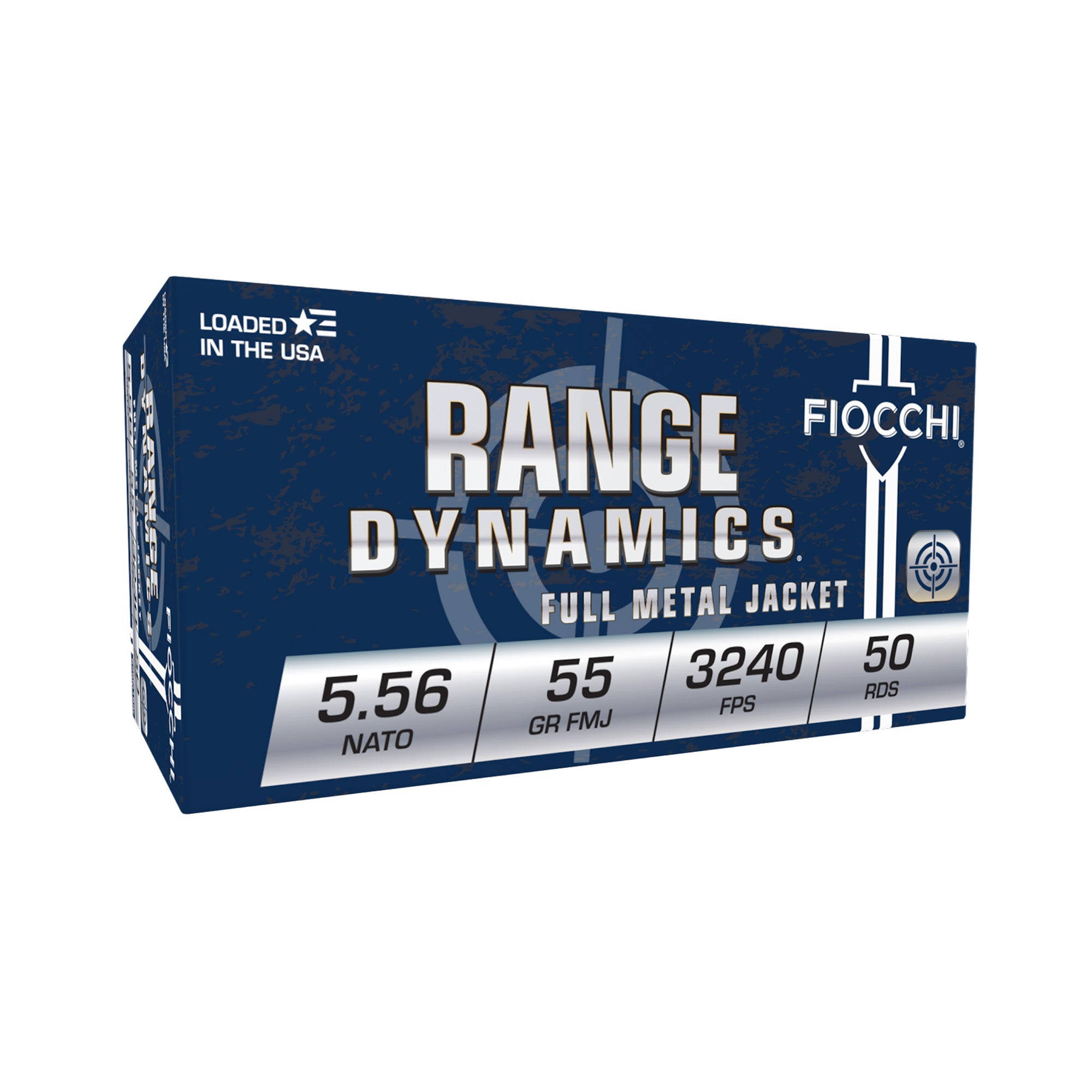 Fiocchi Ammunition 556NATO 55-Grain FMJBT Rifle Ammo - 50 Rounds