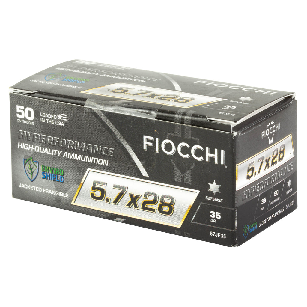 Fiocchi Ammunition Hyperformance 5.7x28mm Frangible Cartridge – 35 Grain Copper Core with Polymer Tip