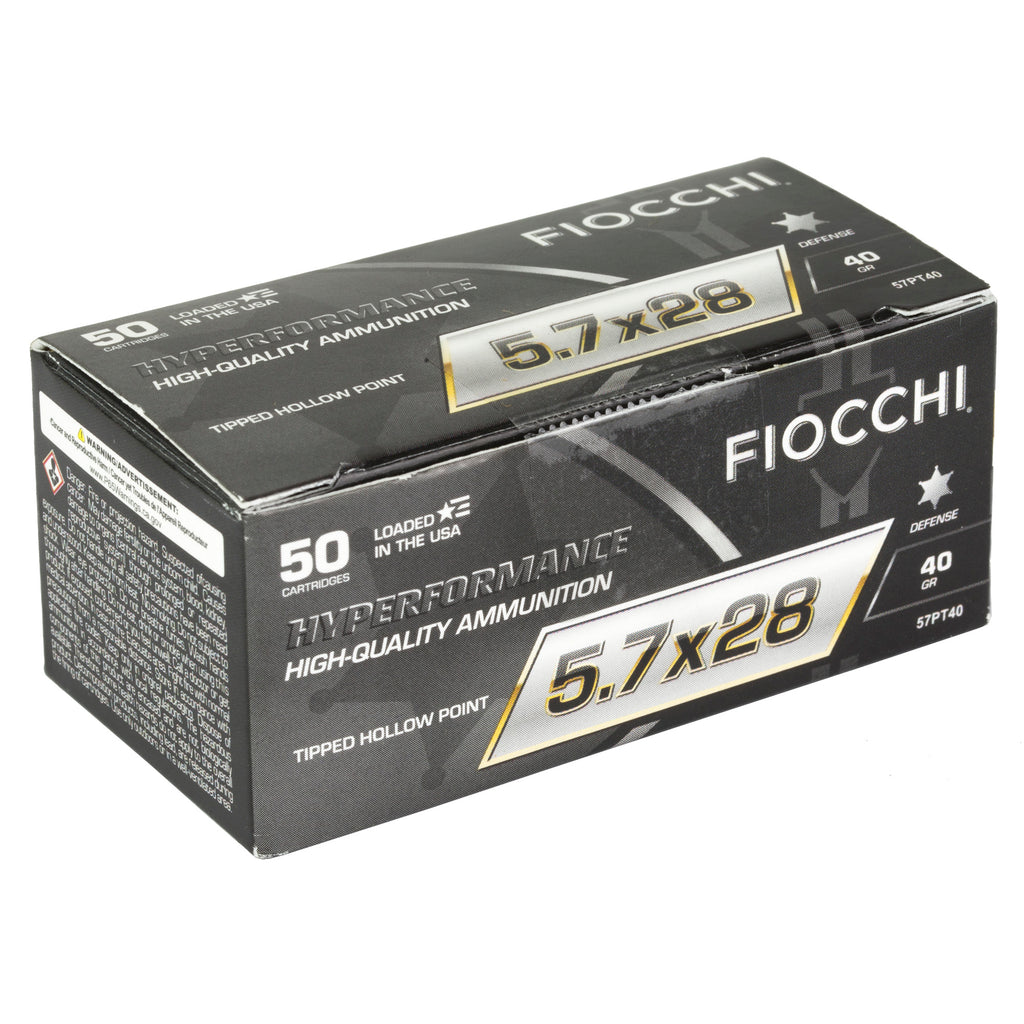 Fiocchi Ammunition Hyperformance 5.7x28mm 40-Grain Hollow Point - 50 Rounds