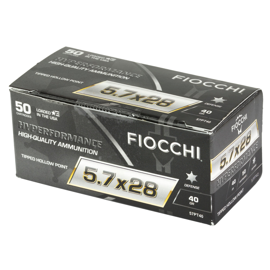 Fiocchi Ammunition Hyperformance 5.7x28mm 40-Grain Hollow Point - 50 Rounds