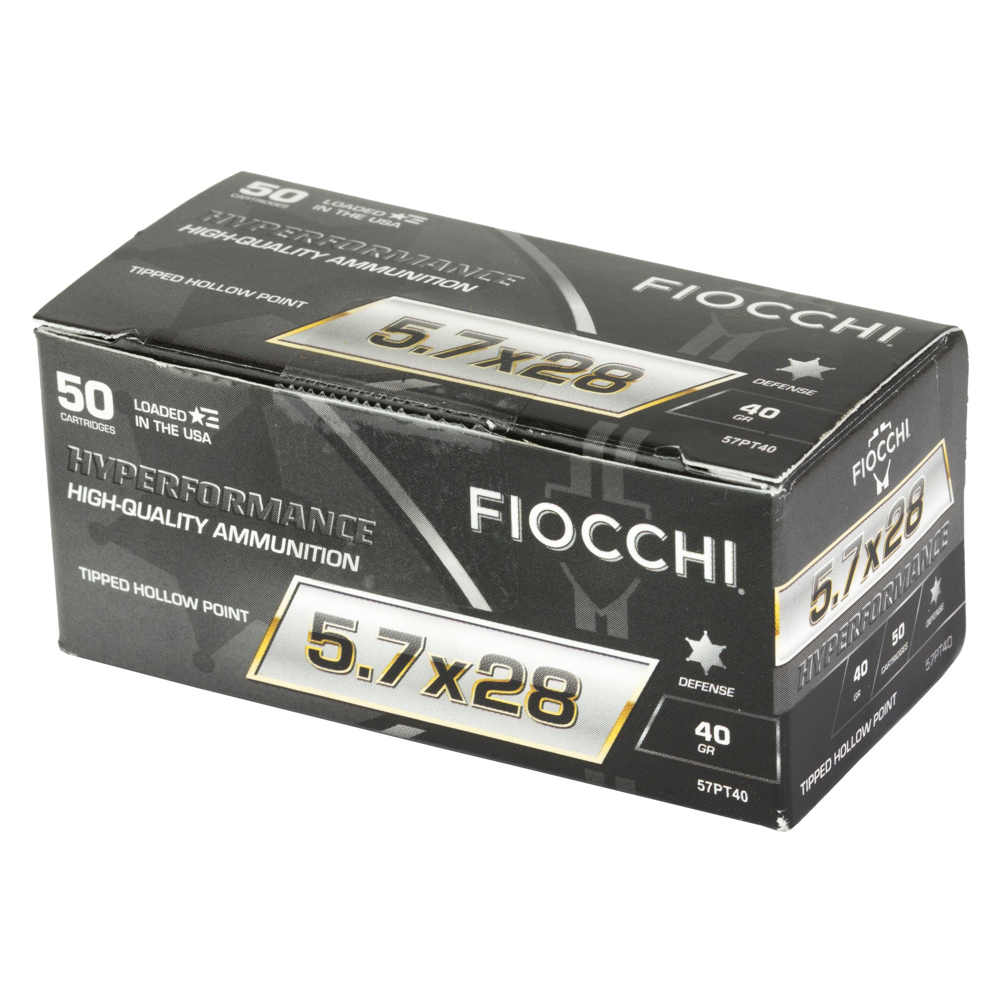 Fiocchi Ammunition Hyperformance 5.7x28mm 40-Grain Hollow Point - 50 Rounds