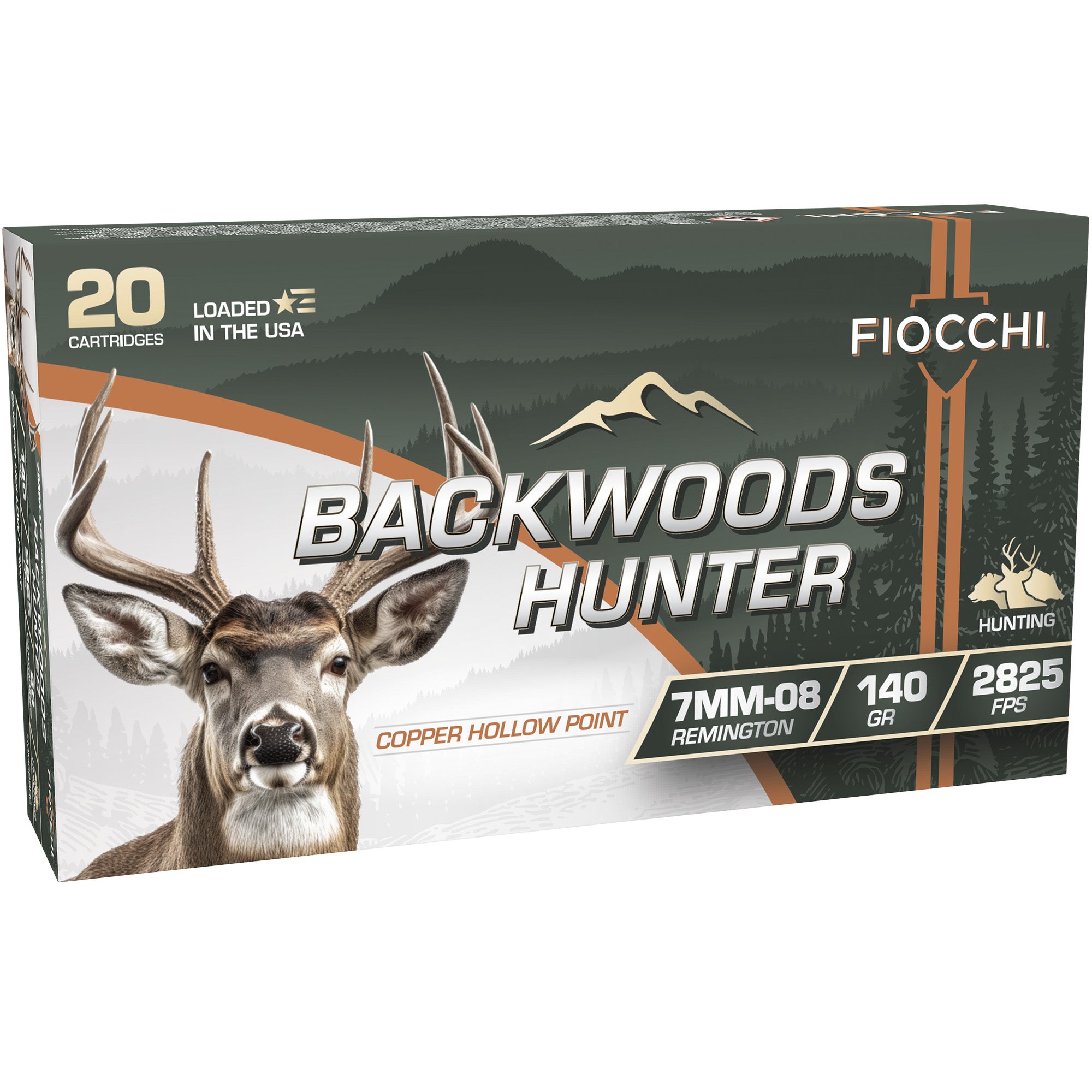 Fiocchi Ammunition Backwoods Hunter 7mm-08 140-Grain Copper Hunting Rounds