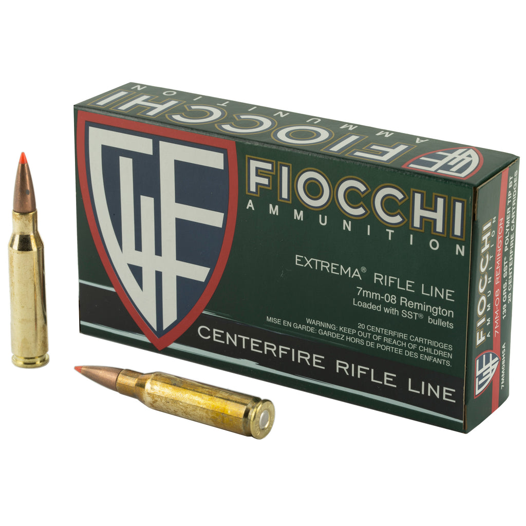 Fiocchi Ammunition 7mm-08 Remington SST 139-Grain Rifle Ammo - Pack of 20