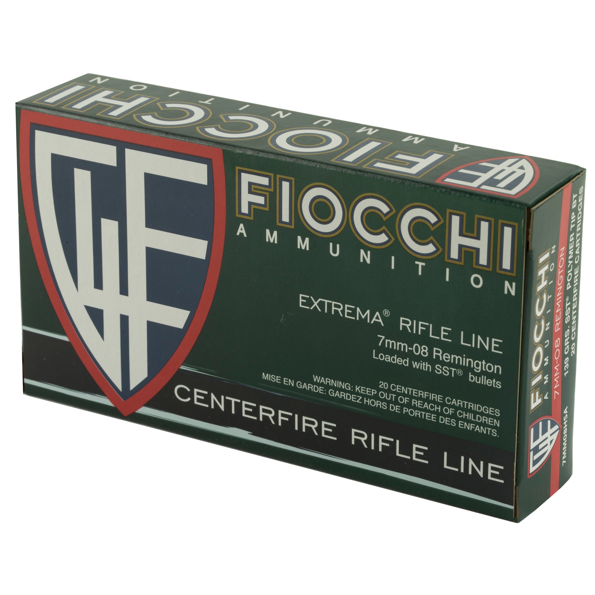 Fiocchi Ammunition 7mm-08 Remington SST 139-Grain Rifle Ammo - Pack of 20