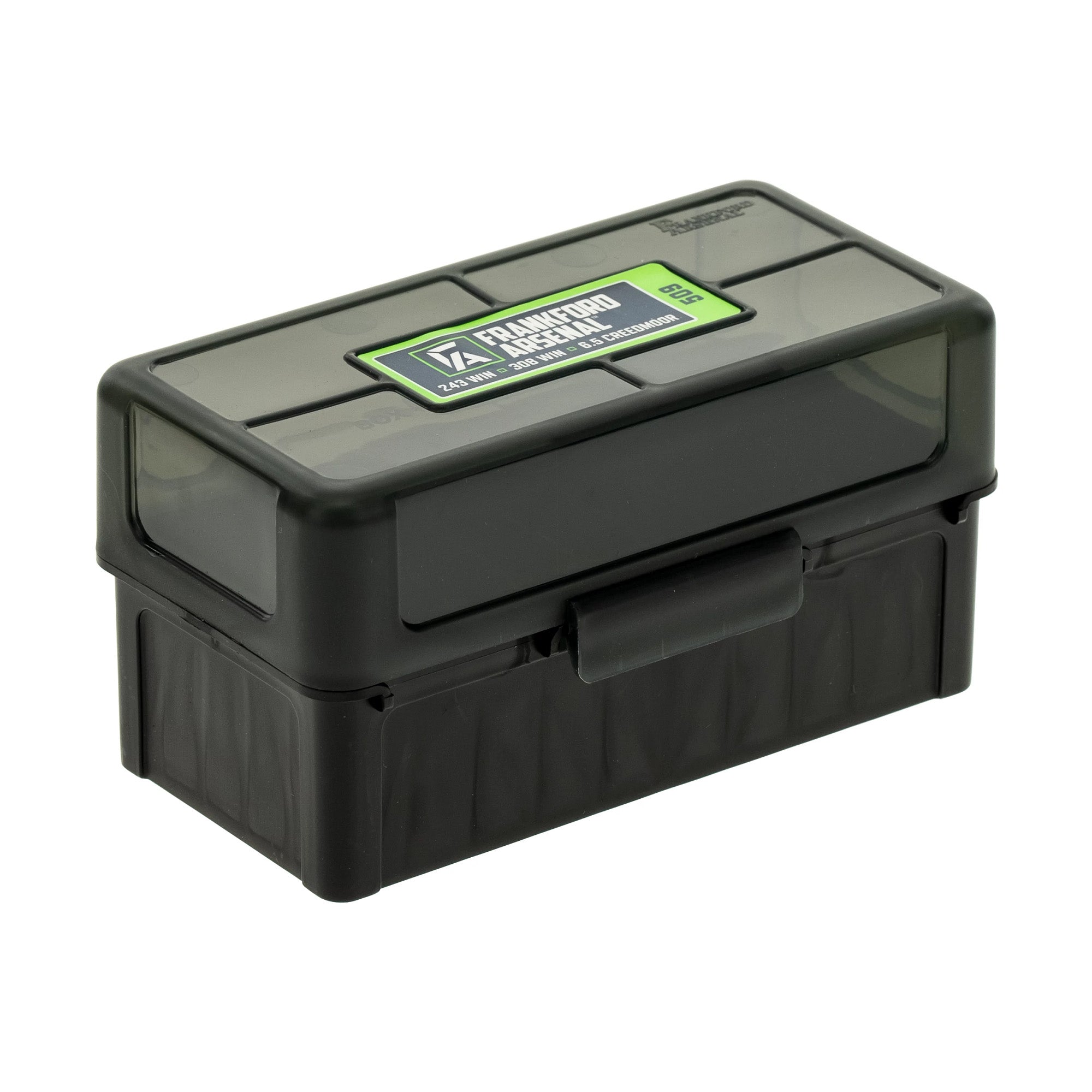 Frankford Arsenal Hinge-Top Ammo Box for 243 and 308 Winchester - 50 Round Capacity