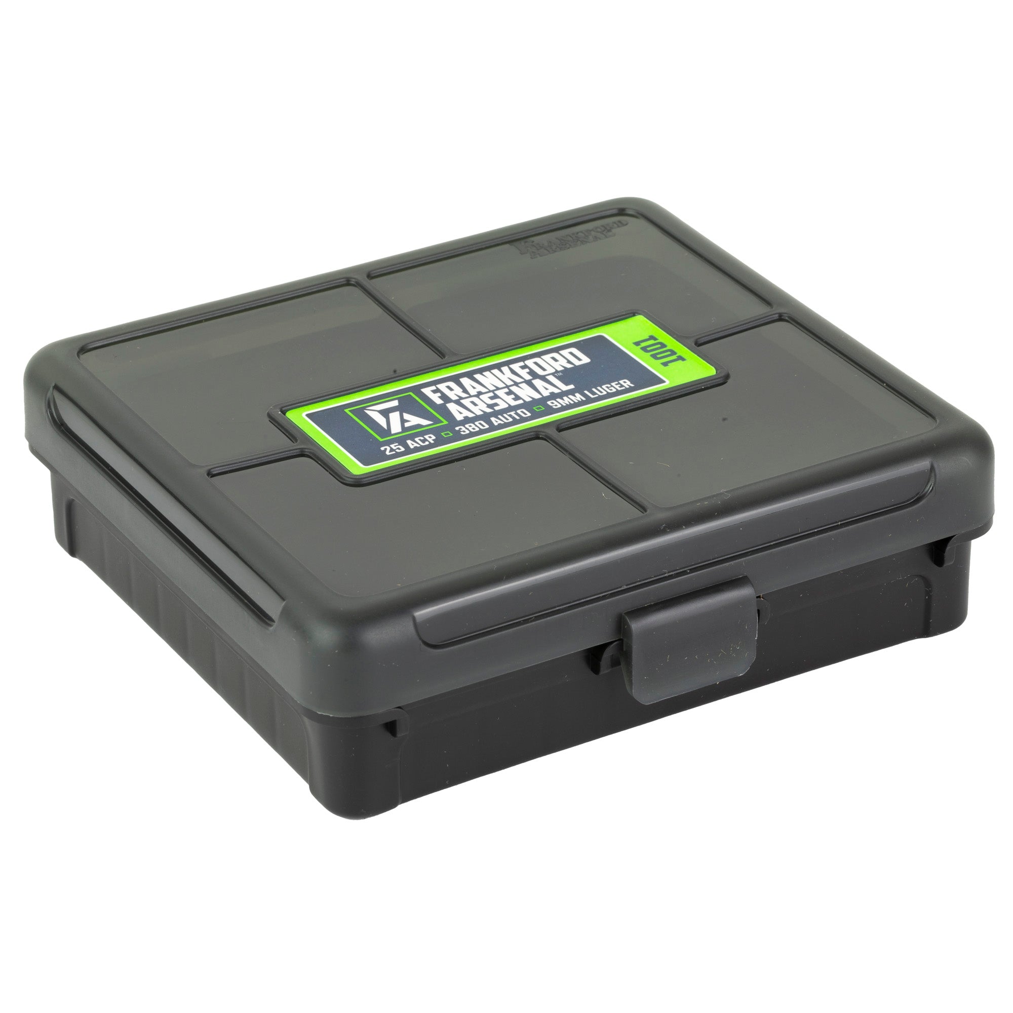 Frankford Arsenal Hinge-Top Ammo Box for 9mm, .380 Auto, and More