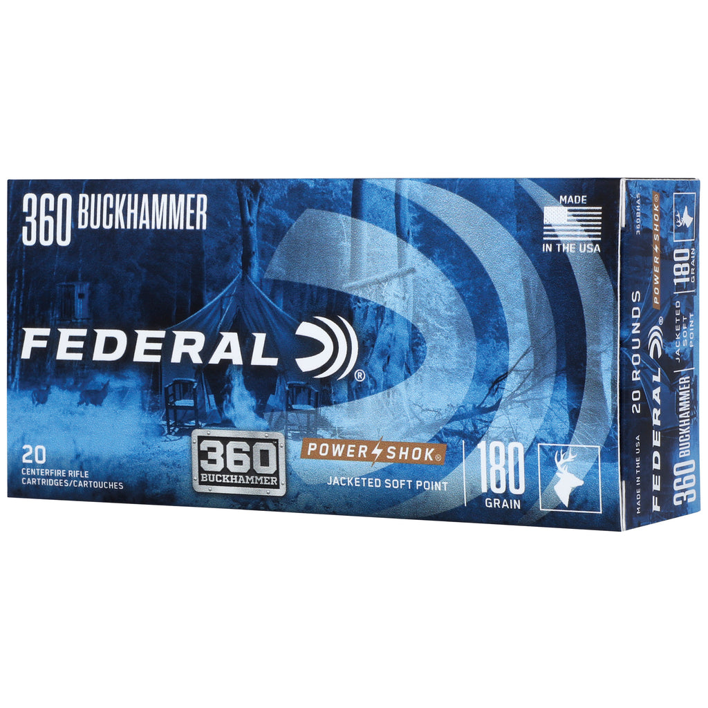 Federal PowerShok .360 Buckhammer 180-Grain Solid Base Rifle Bullets (20 per Box)
