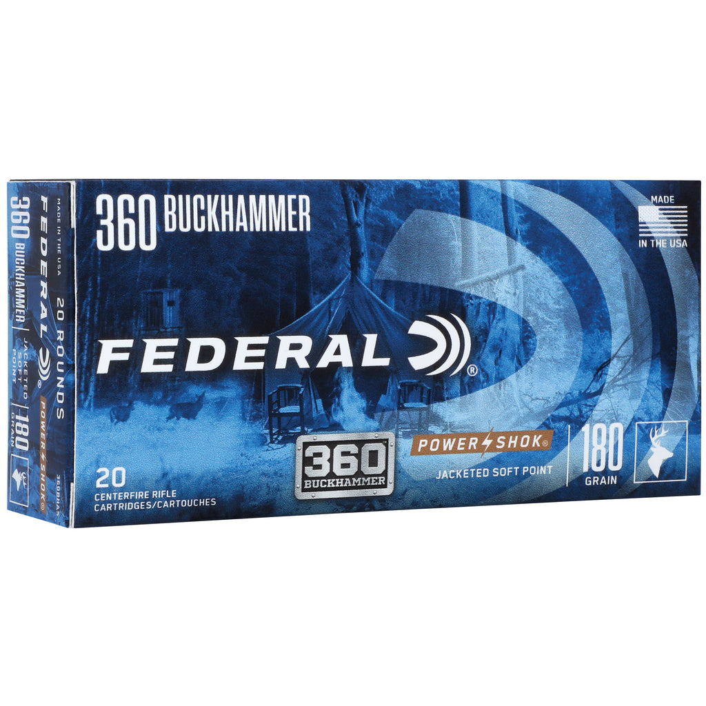 Federal PowerShok .360 Buckhammer 180-Grain Solid Base Rifle Bullets (20 per Box)